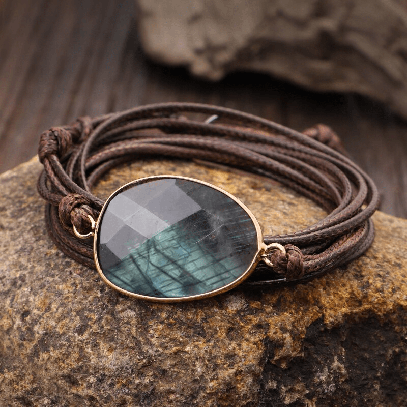 Lunaria Bracelet Labradorite Corde – Boho Intuition