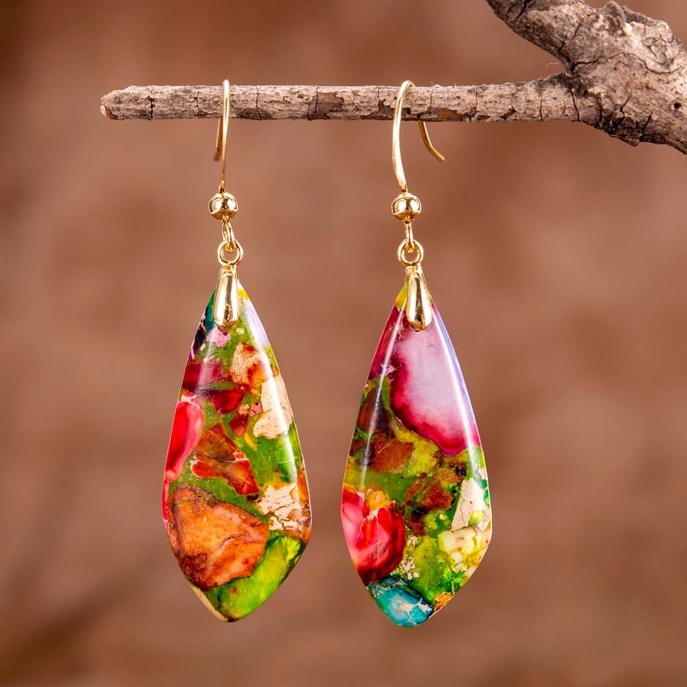Regaliet - Boucles d'oreilles en jaspe régalite