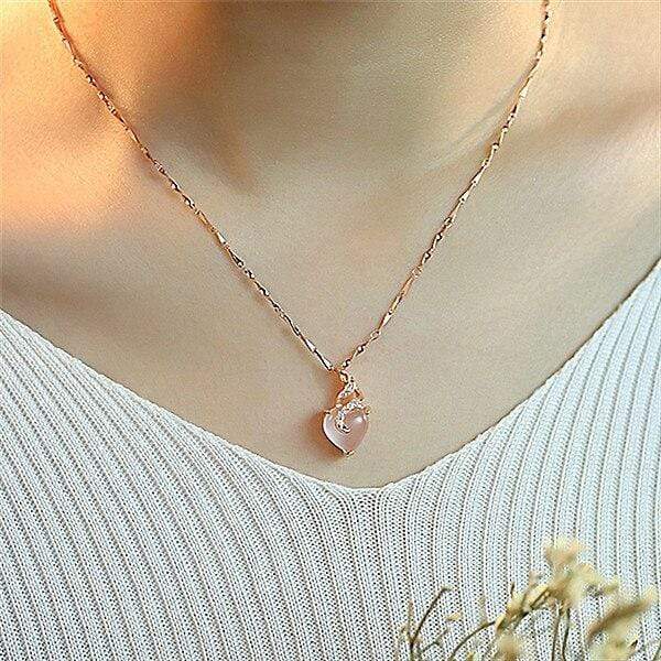 Calista Heart - Collier cœur en opale