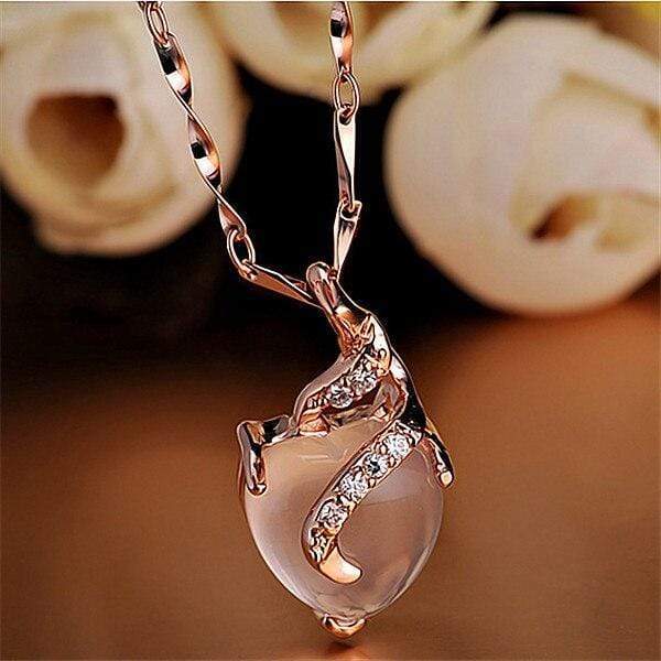 OpalHeart - Collier cœur en opale