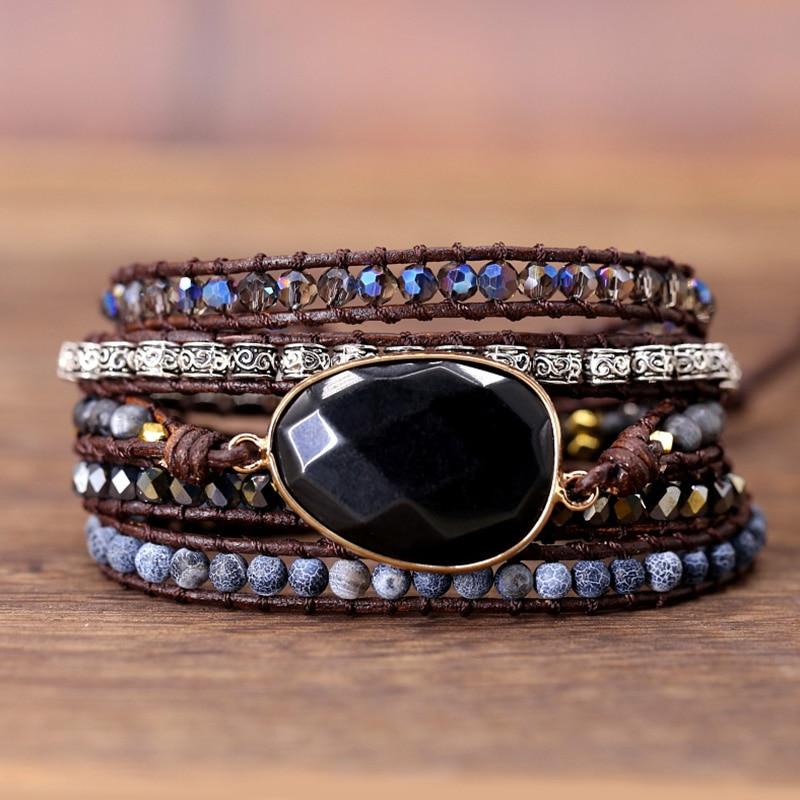 Aurina - Bracelet en topaze bleue
