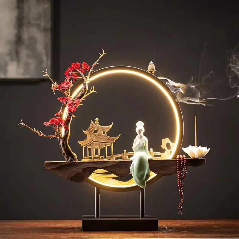 Sorendo - Handcrafted Ceramic Lamp with Incense Burner