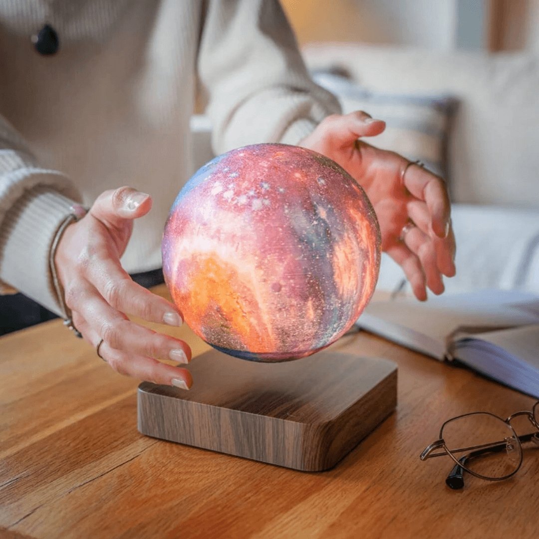 Levitating Moon - 3D Magnetic Moon Lamp with 16 Ambient Colors
