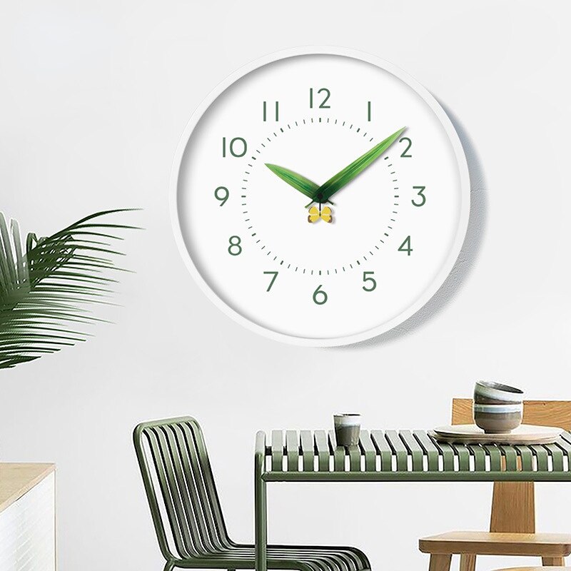 Perch - Nature Wall Clock with Bird and Flowers 21 cm