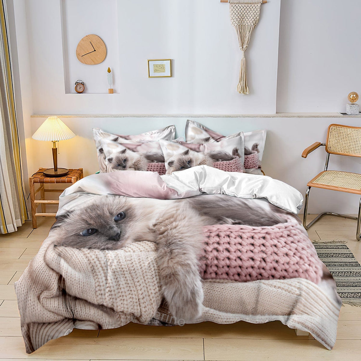 ThreadHaven - Washed Vintage Duvet Cover Set, Breathable and Hypoallergenic