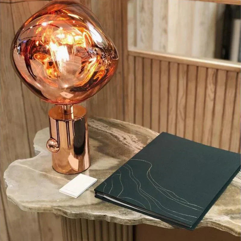 Meltique Lamp - Avant-Garde Table Lamp with Molten Design