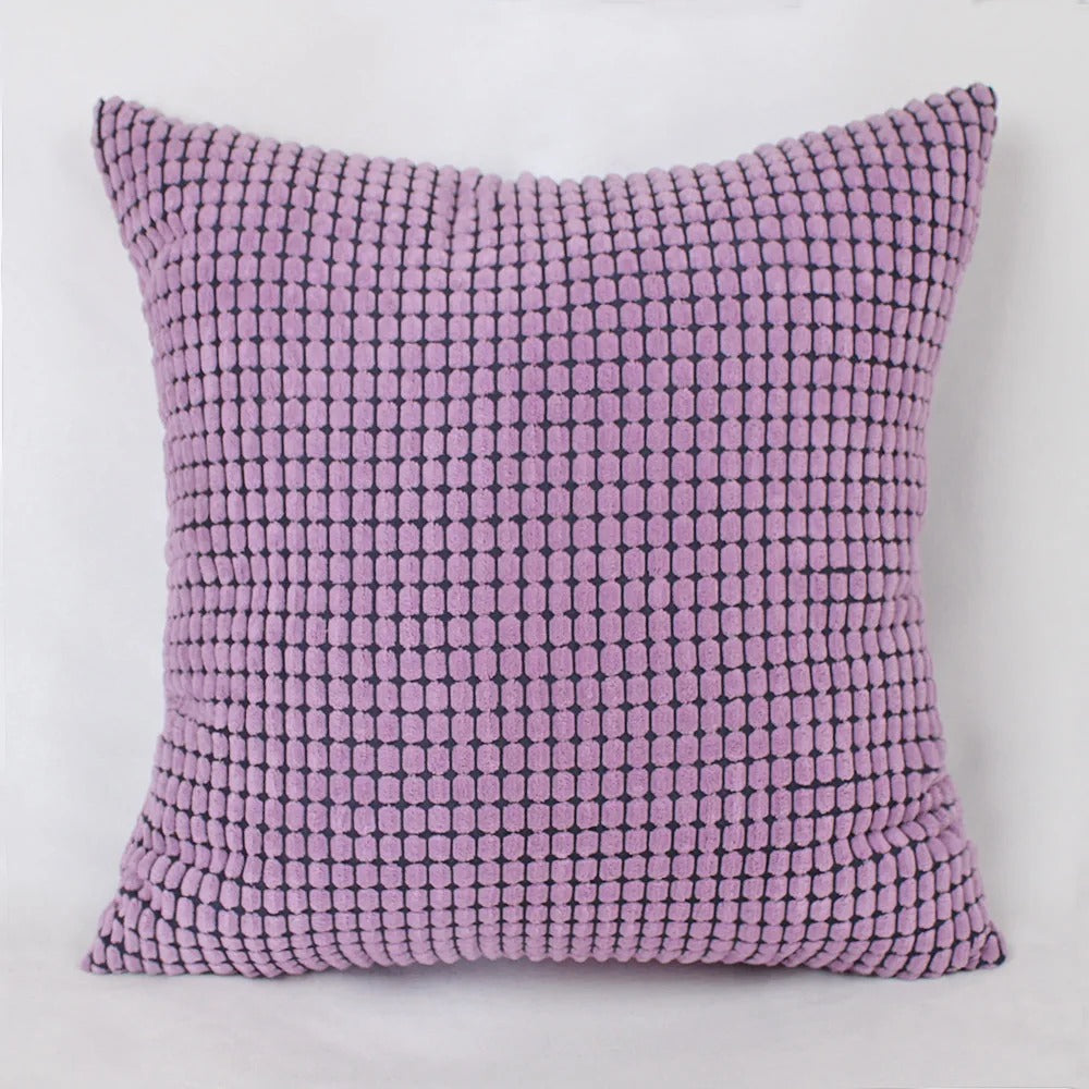 Pluchehome - Corduroy Cushion Cover with Corn Kernel Pattern