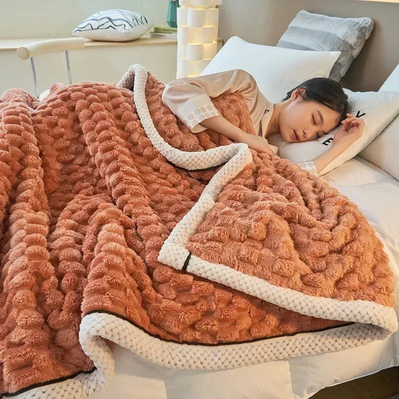 Velvet Turtle - Coral Velvet Throw Blanket for Autumn and Winter