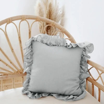 Bellina Linen Elegance - Ruffled Linen Cushion Cover