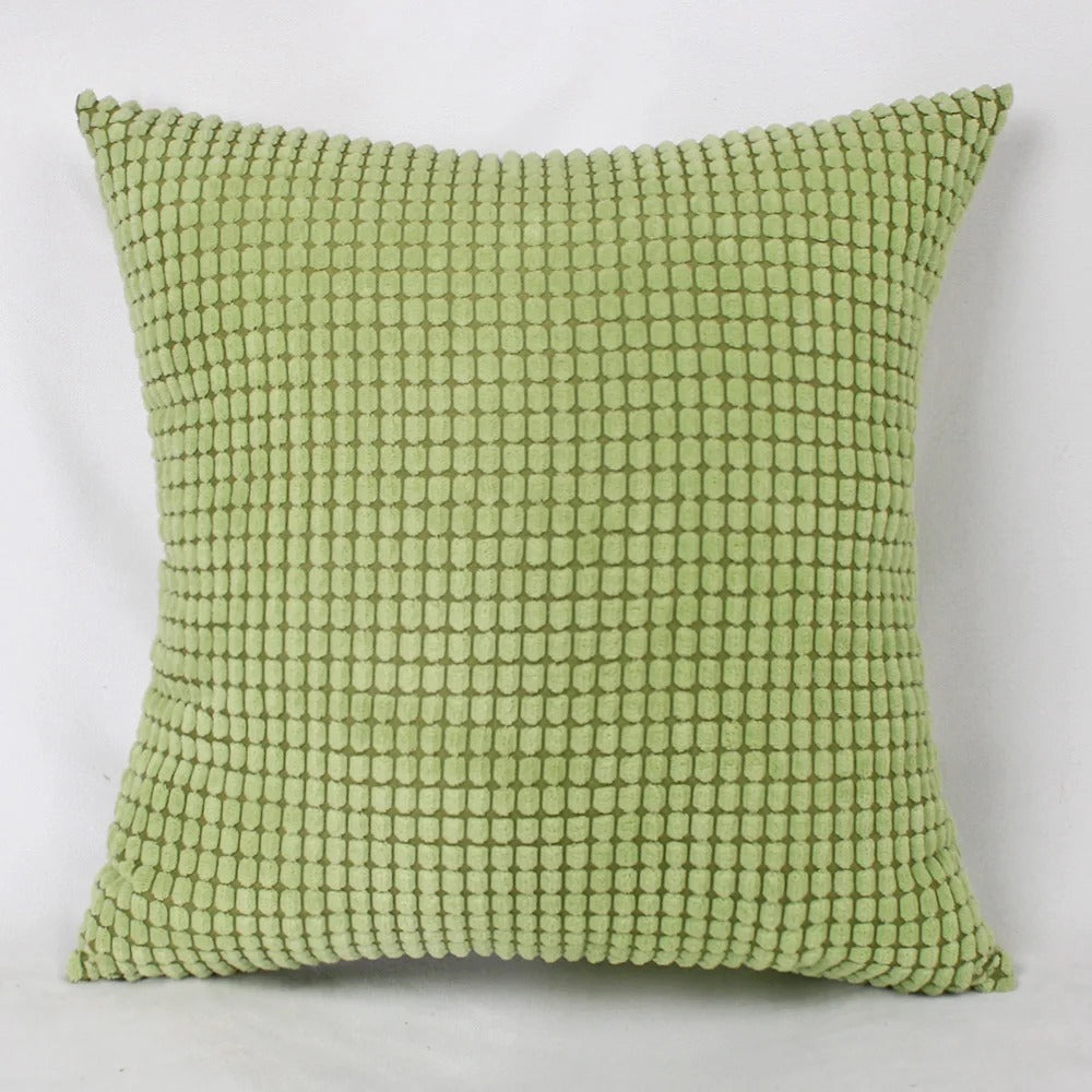 Pluchehome - Corduroy Cushion Cover with Corn Kernel Pattern