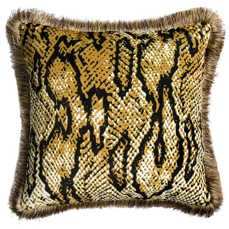 CressVelor - Royal Bee Golden Velvet Cushion Cover