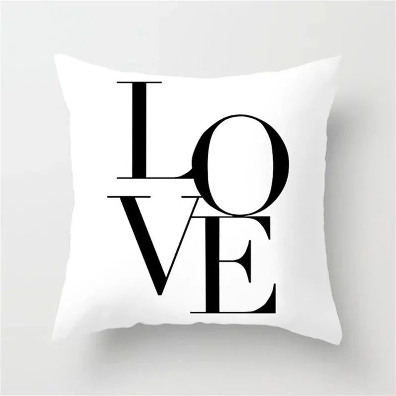 Ulinea - Black and White Geometric Cushion Cover