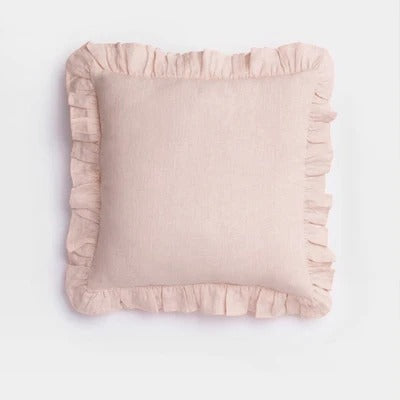 Bellina Linen Elegance - Ruffled Linen Cushion Cover