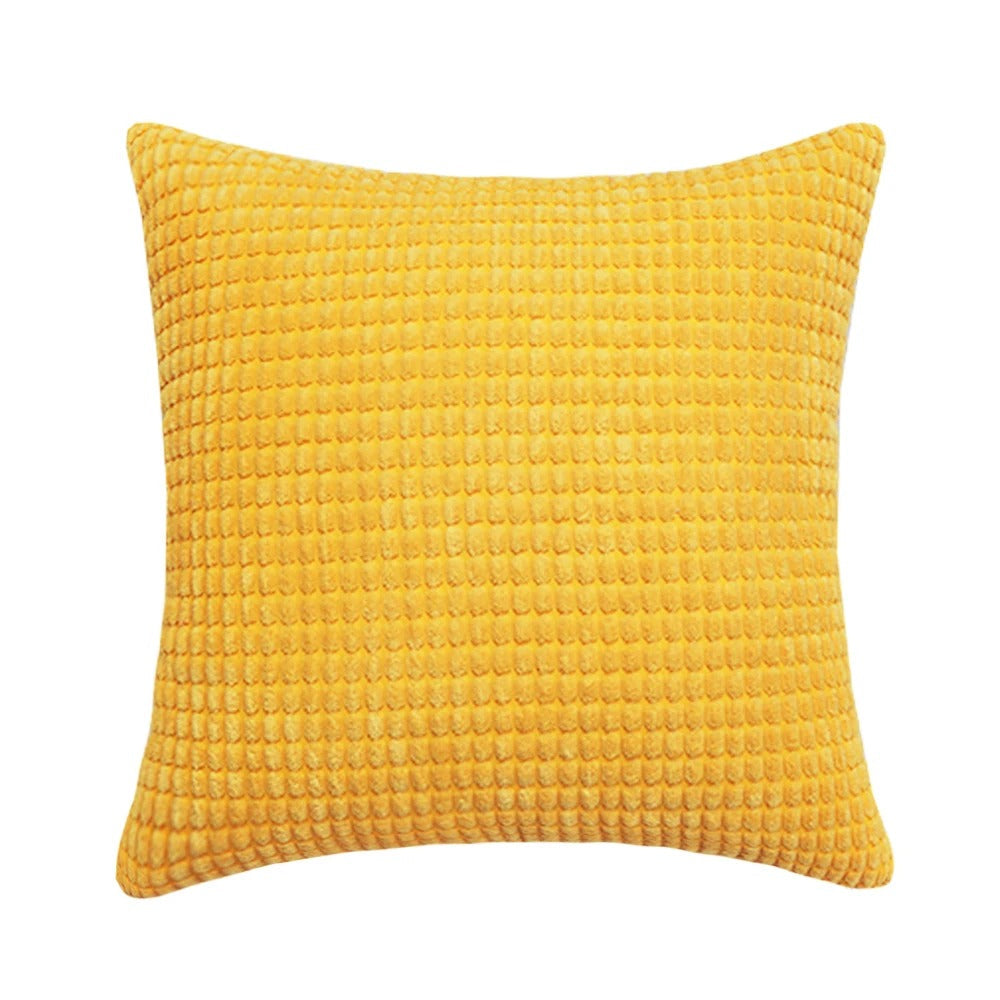 Pluchehome - Corduroy Cushion Cover with Corn Kernel Pattern
