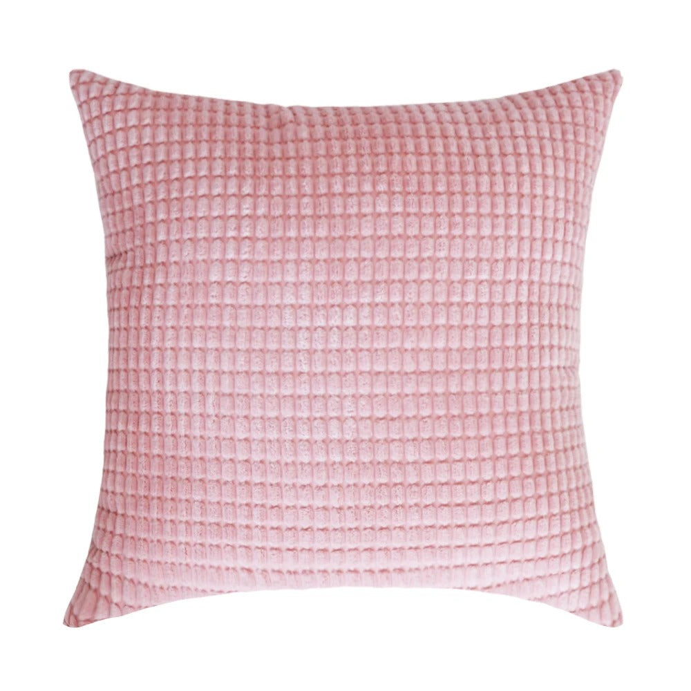 Pluchehome - Corduroy Cushion Cover with Corn Kernel Pattern
