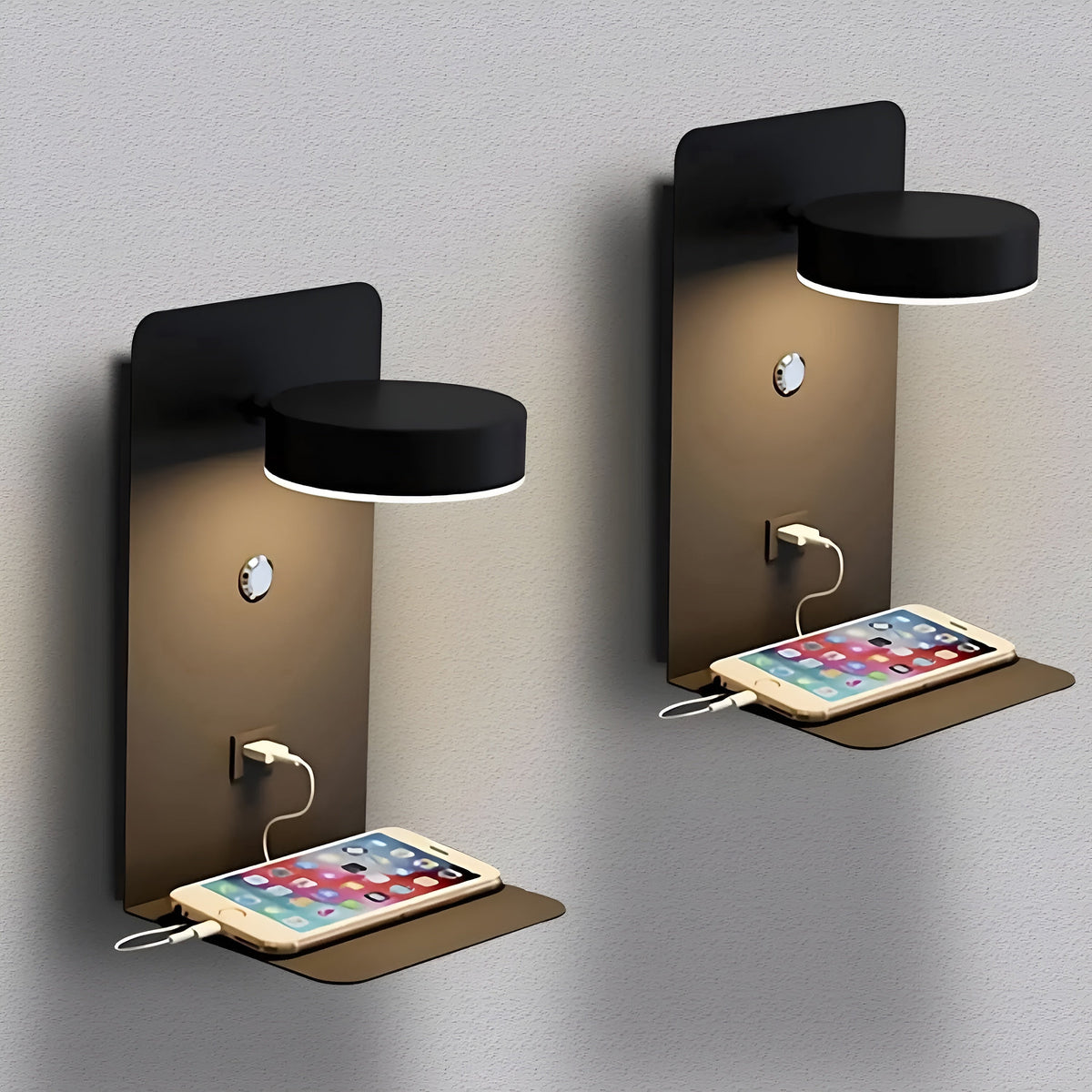 ChargeBright - LED Wall Lamp with USB Charging Port
