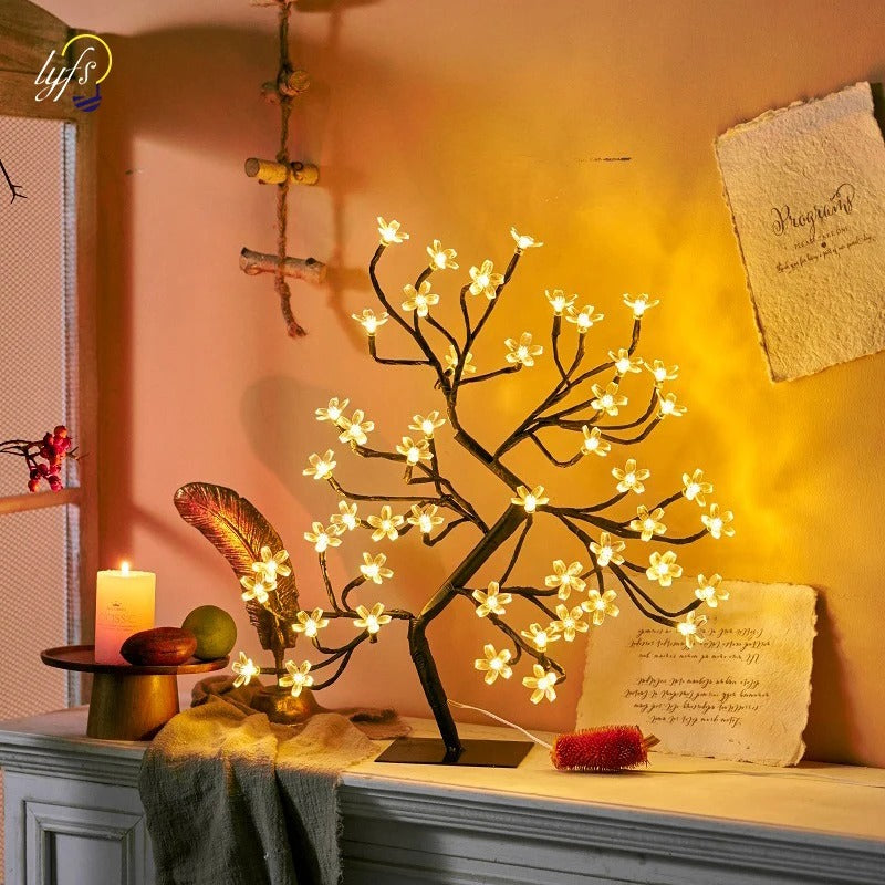 Cherry Blossom LED Lamp - Fairy-Light Ambient Lighting with Remote Control
