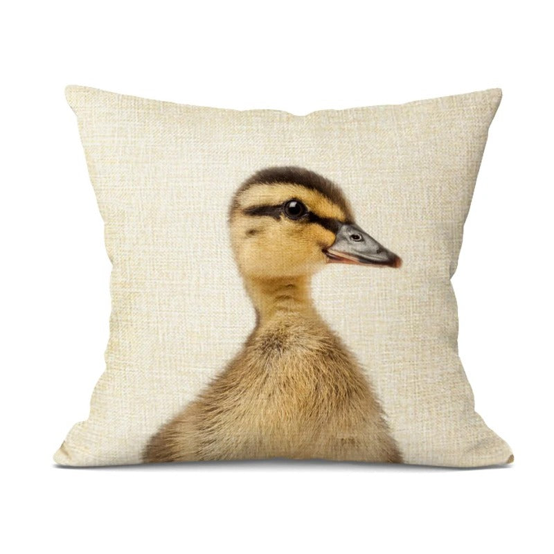 WhimsyWeave - Linen Animal Cushion Cover for Kids' Bedroom