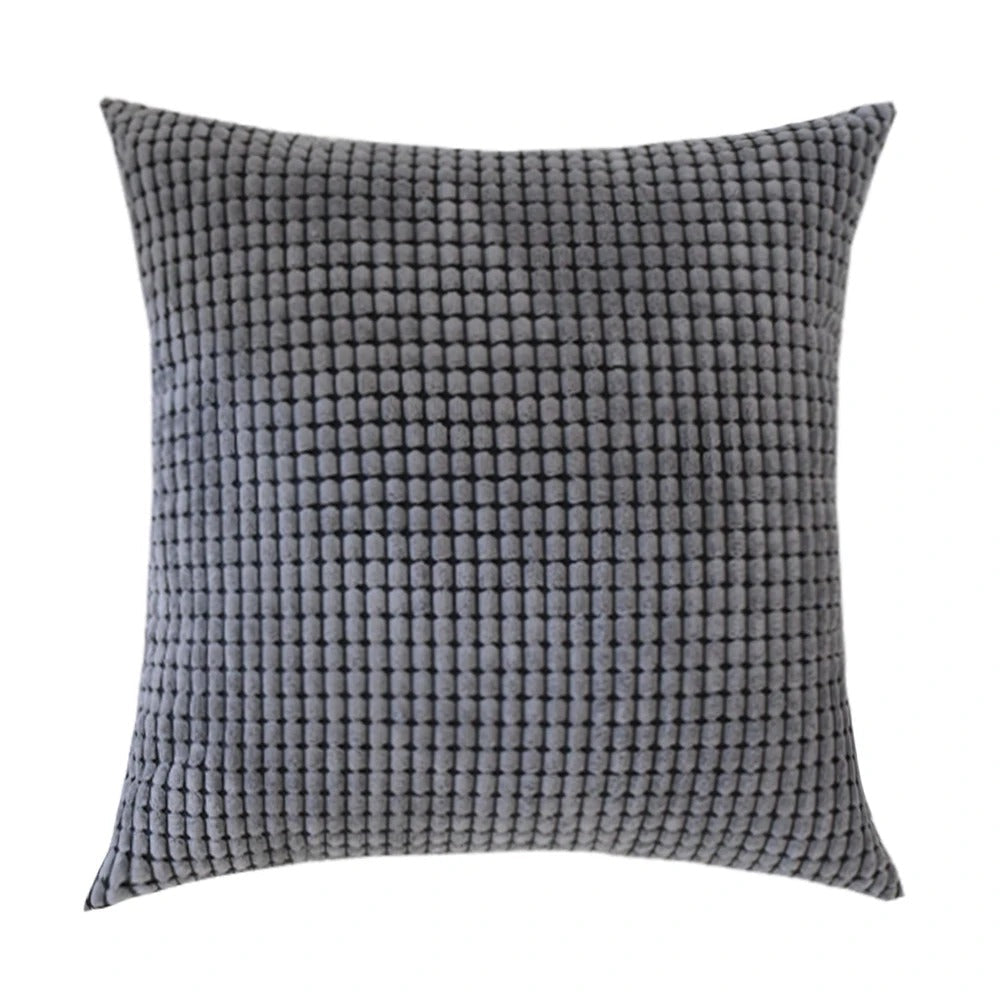 Pluchehome - Corduroy Cushion Cover with Corn Kernel Pattern