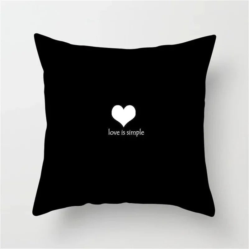 Ulinea - Black and White Geometric Cushion Cover