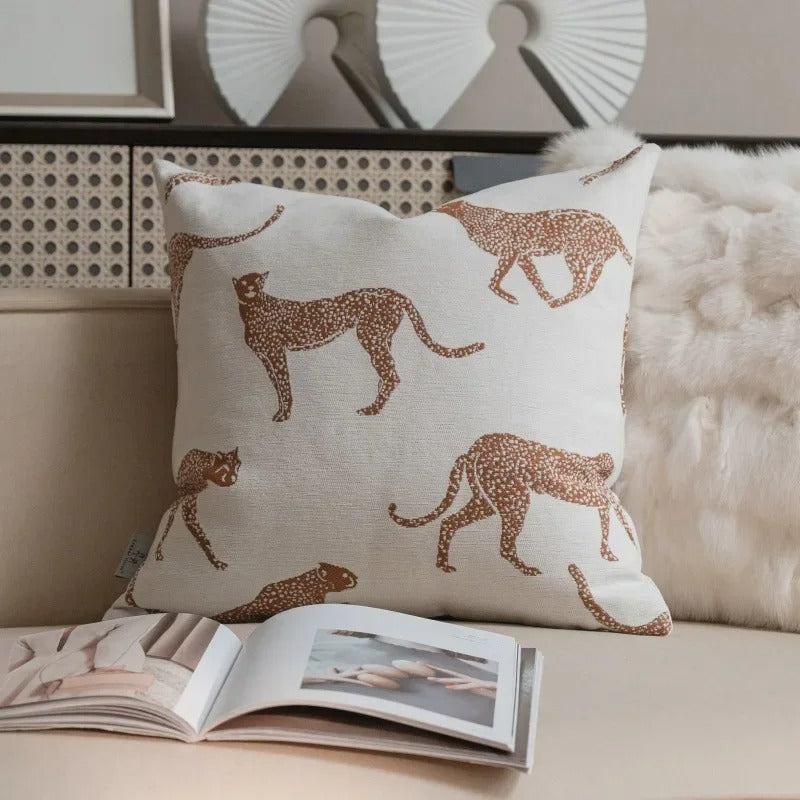 VelvetGlow - Reversible Geometric Jacquard Cushion Cover