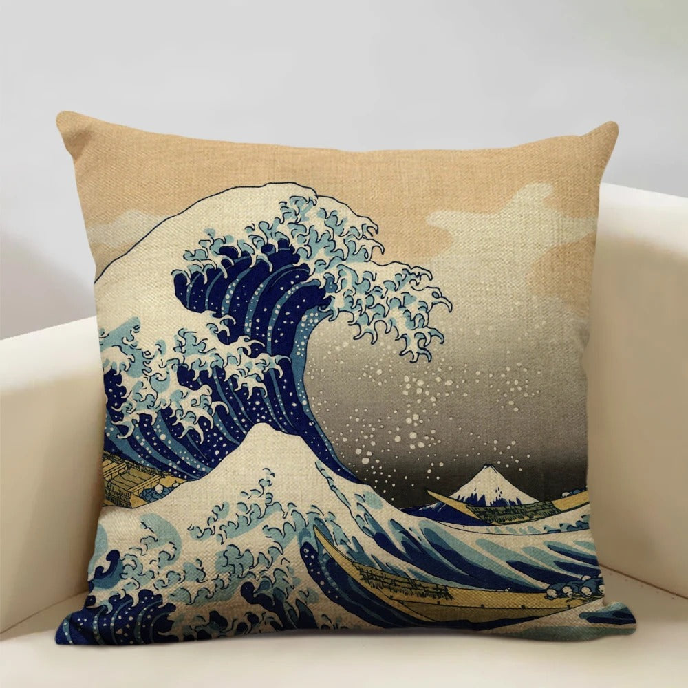 BeauRêve - Japanese Ukiyo-e Mount Fuji Cushion Cover