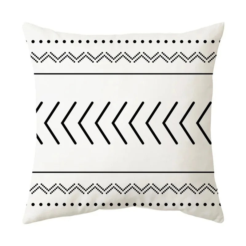 Ulinea - Black and White Geometric Cushion Cover