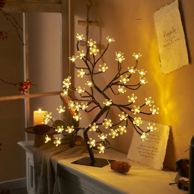 Cherry Blossom LED Lamp - Fairy-Light Ambient Lighting with Remote Control
