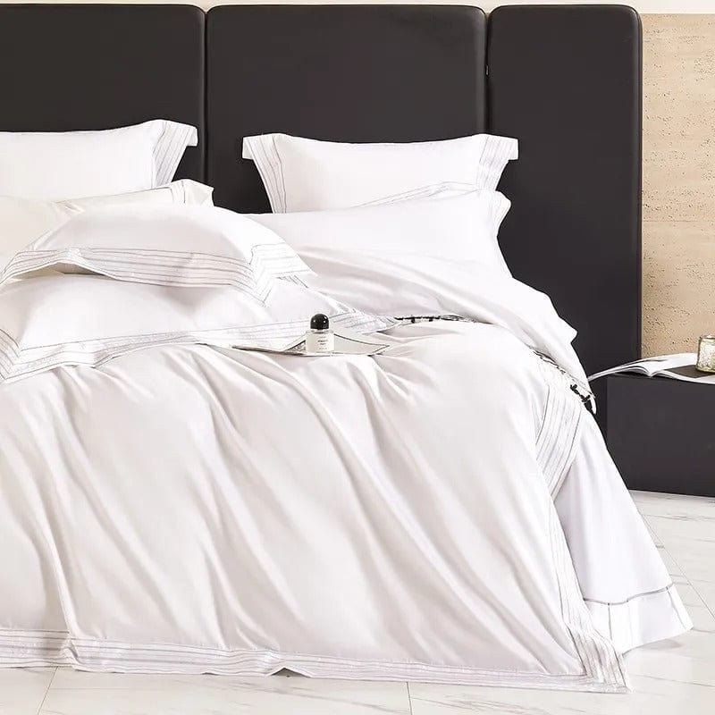 Luxxe White - White Egyptian Cotton Duvet Set