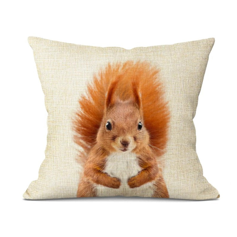 WhimsyWeave - Linen Animal Cushion Cover for Kids' Bedroom
