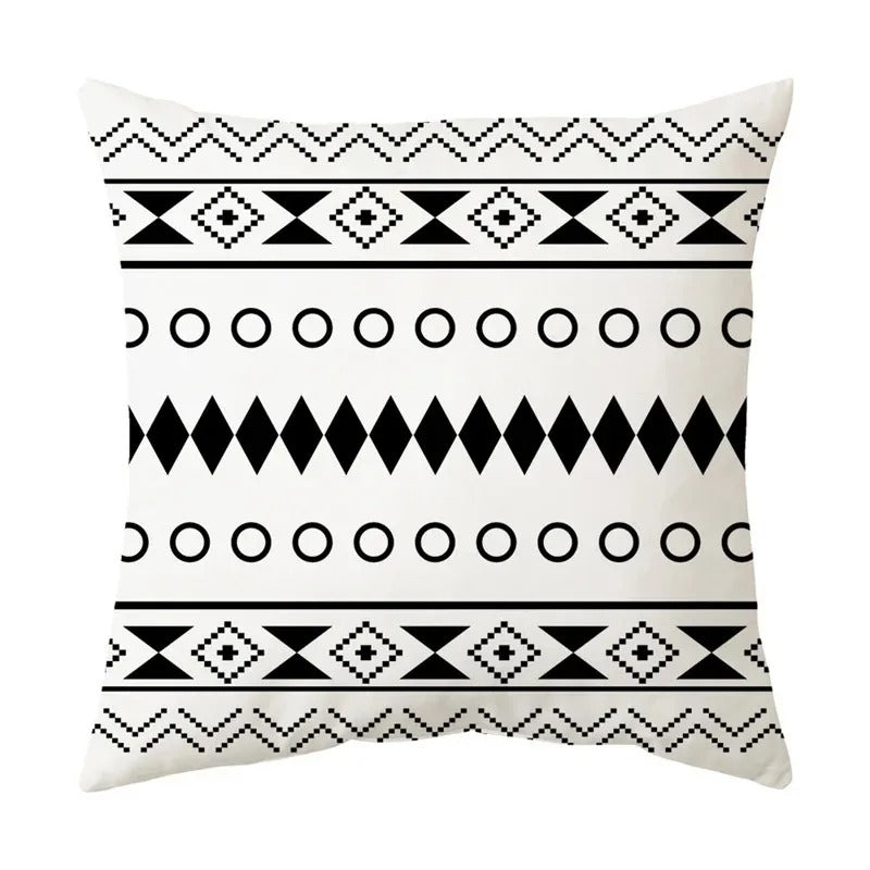 Ulinea - Black and White Geometric Cushion Cover