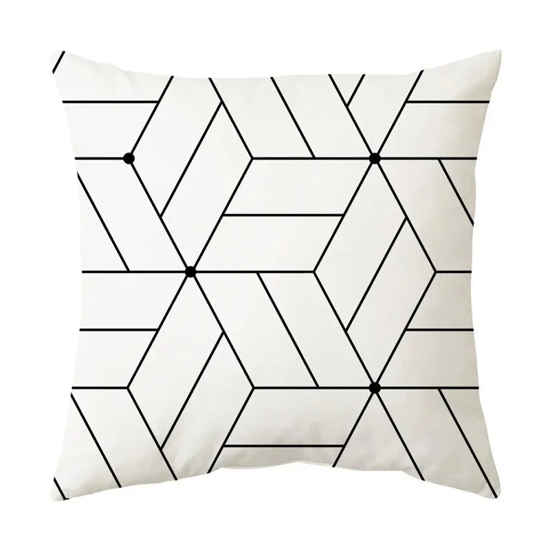 Ulinea - Black and White Geometric Cushion Cover