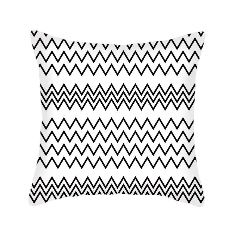Ulinea - Black and White Geometric Cushion Cover