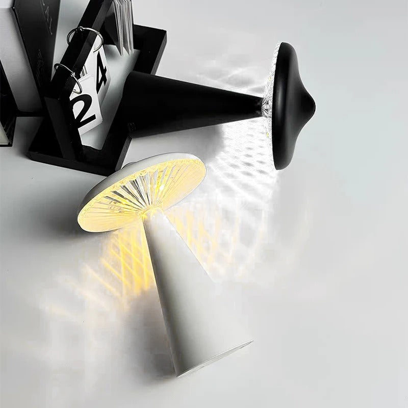 ZunoLume Mushroom Lamp - Touch Dimmable USB Rechargeable LED Table Lamp