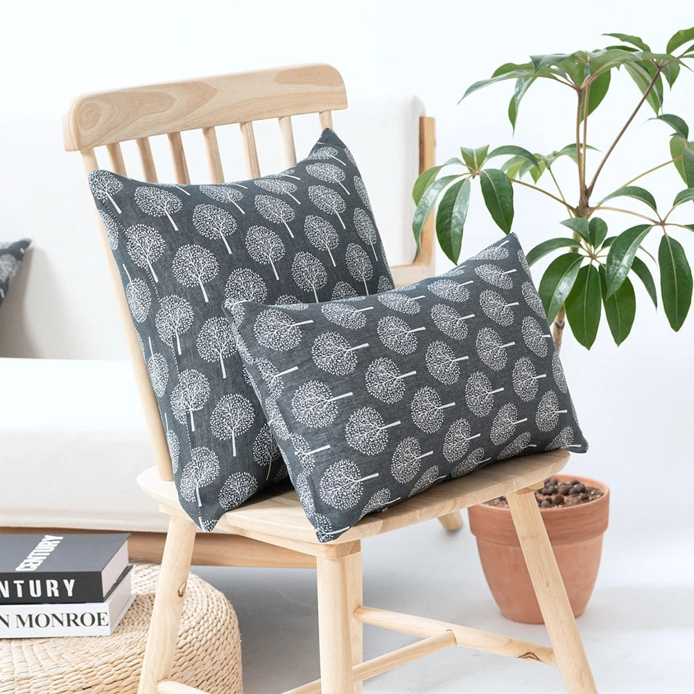 Warelin - Luxurious Linen Cushion Cover with Refined Textile Print