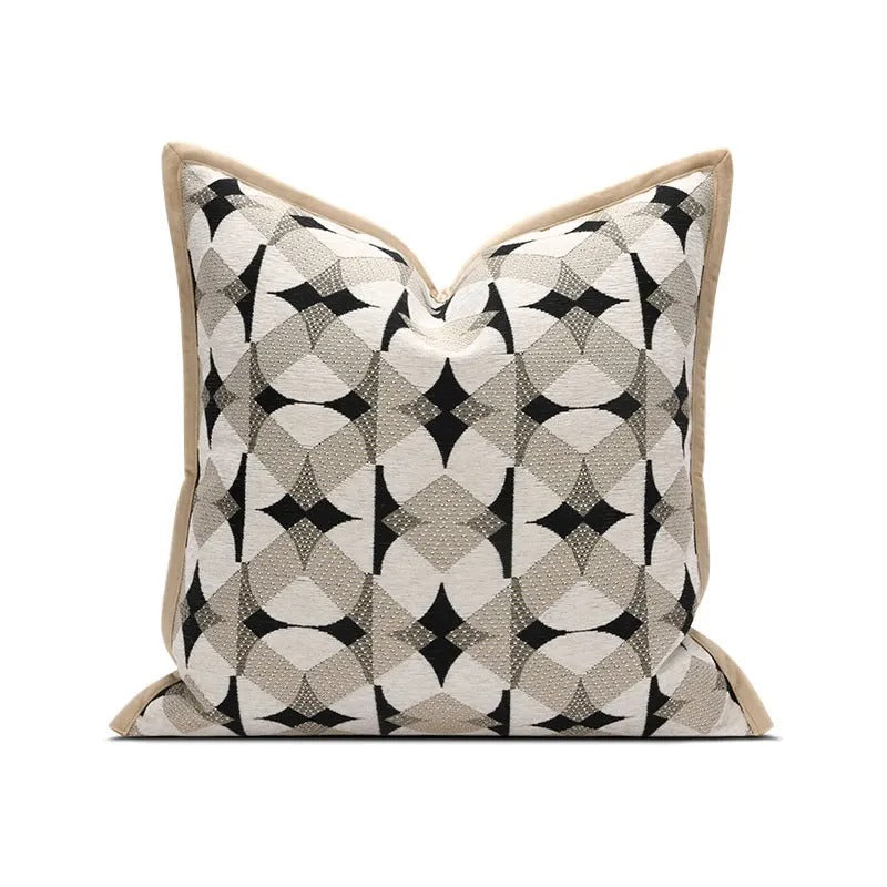 RegalRest - Geometric Cushion Cover for Modern Sofas