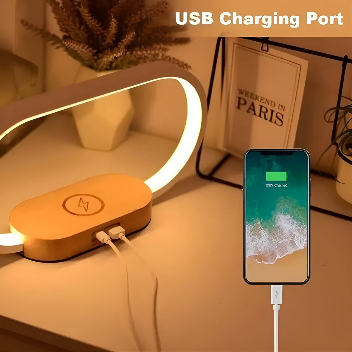 RadiantCharge - Multifunctional Lamp with Wireless Charger and Clock