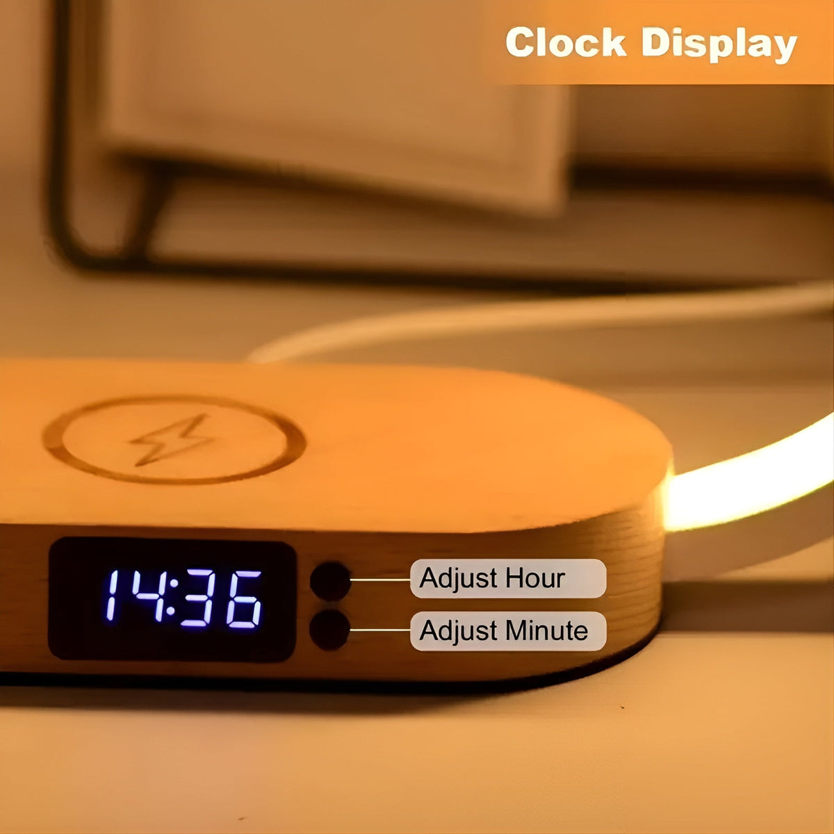 RadiantCharge - Multifunctional Lamp with Wireless Charger and Clock