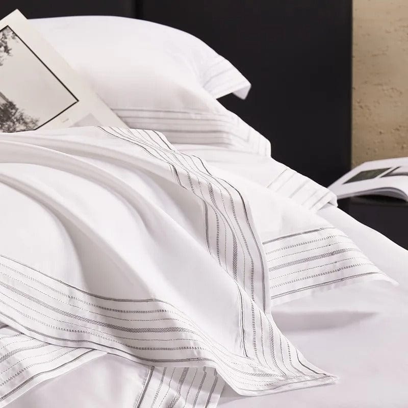 Luxxe White - White Egyptian Cotton Duvet Set