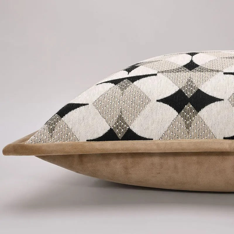 RegalRest - Geometric Cushion Cover for Modern Sofas