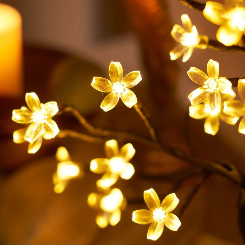 Cherry Blossom LED Lamp - Fairy-Light Ambient Lighting with Remote Control