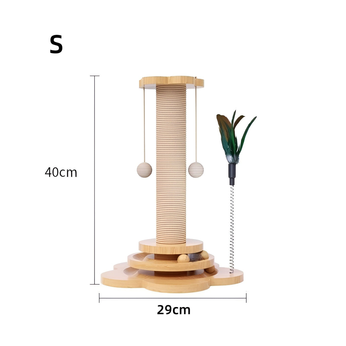 WoodPounce - Elegant Wooden Interactive Cat Toy