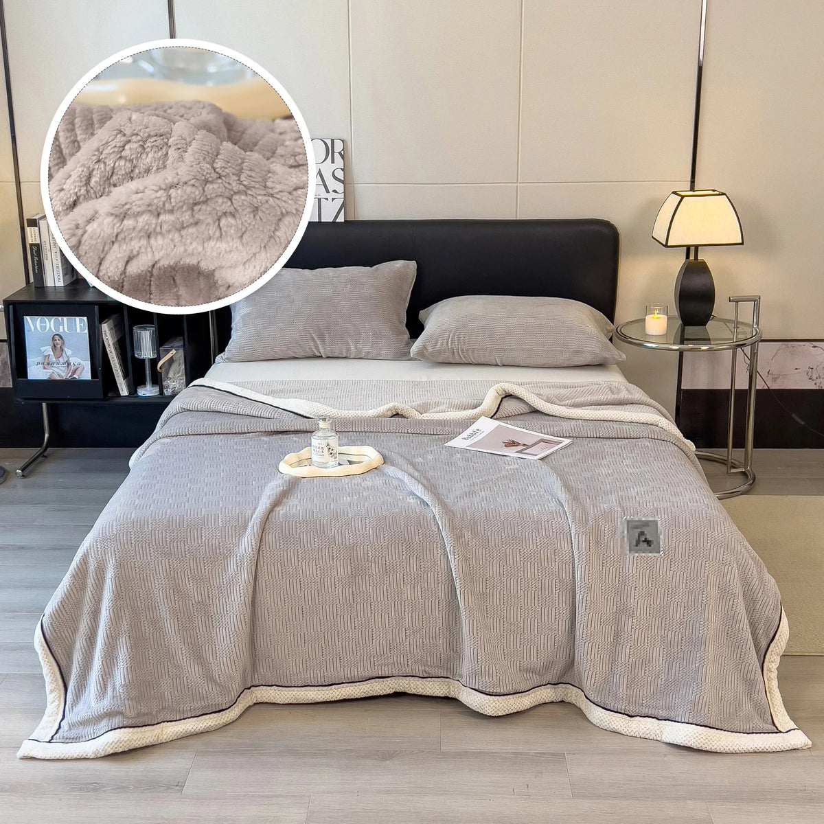 CoralFleece Luxe - Soft Warm Fleece Throw for Sofa and Bed