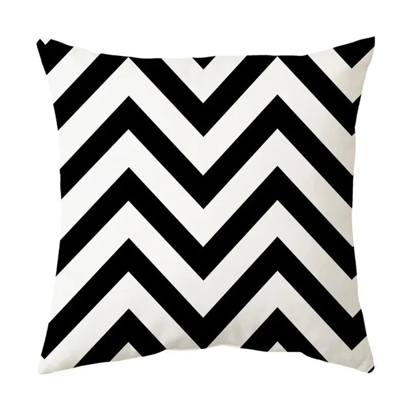 Ulinea - Black and White Geometric Cushion Cover