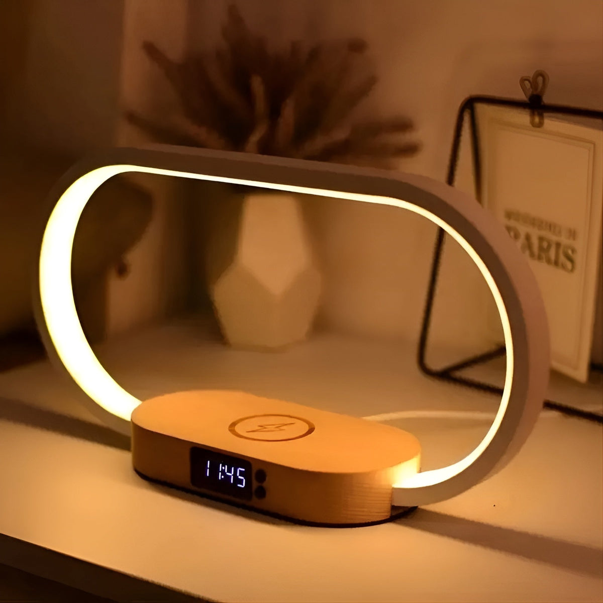 RadiantCharge - Multifunctional Lamp with Wireless Charger and Clock