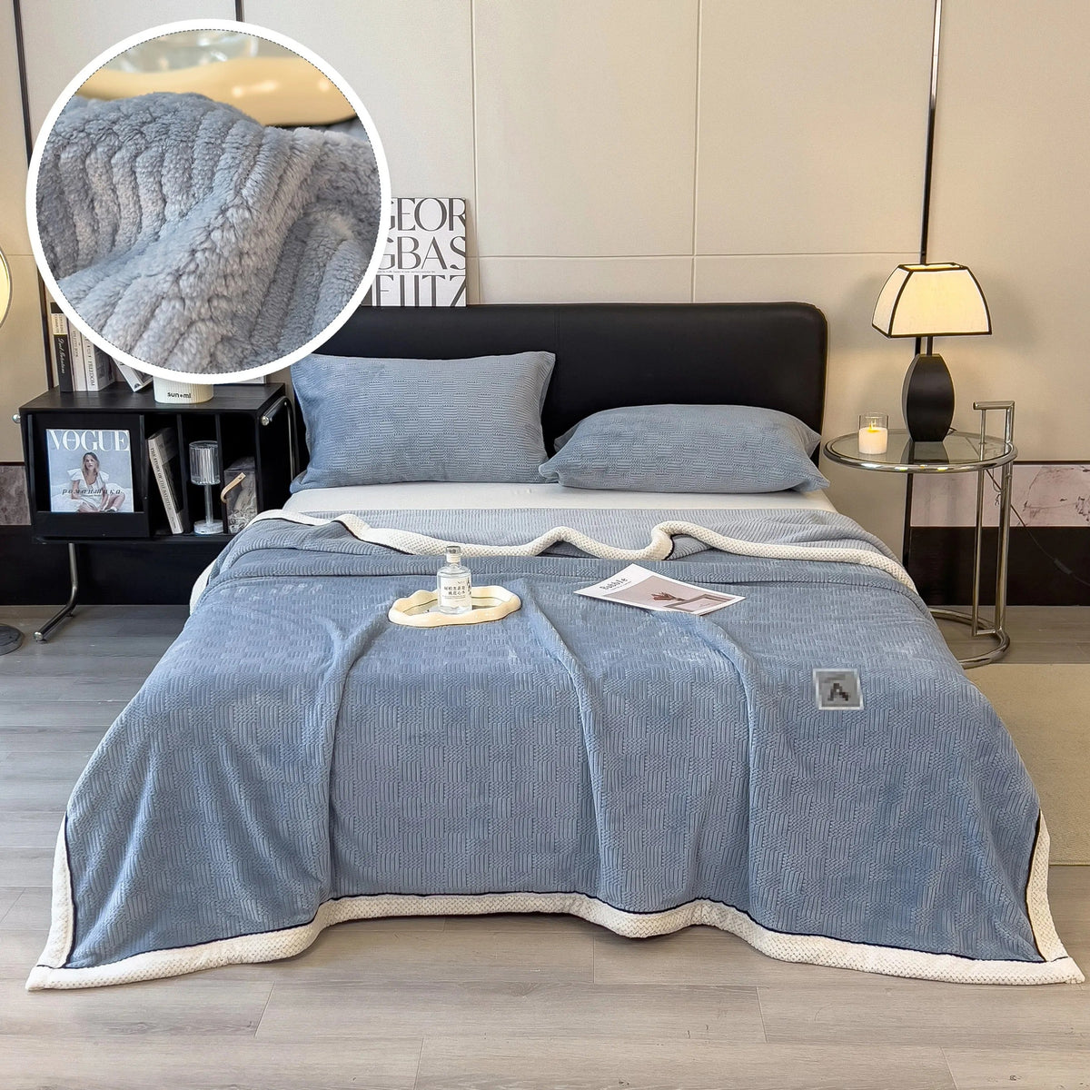 CoralFleece Luxe - Soft Warm Fleece Throw for Sofa and Bed