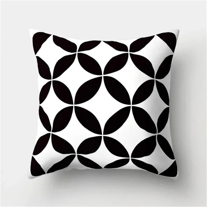Ulinea - Black and White Geometric Cushion Cover