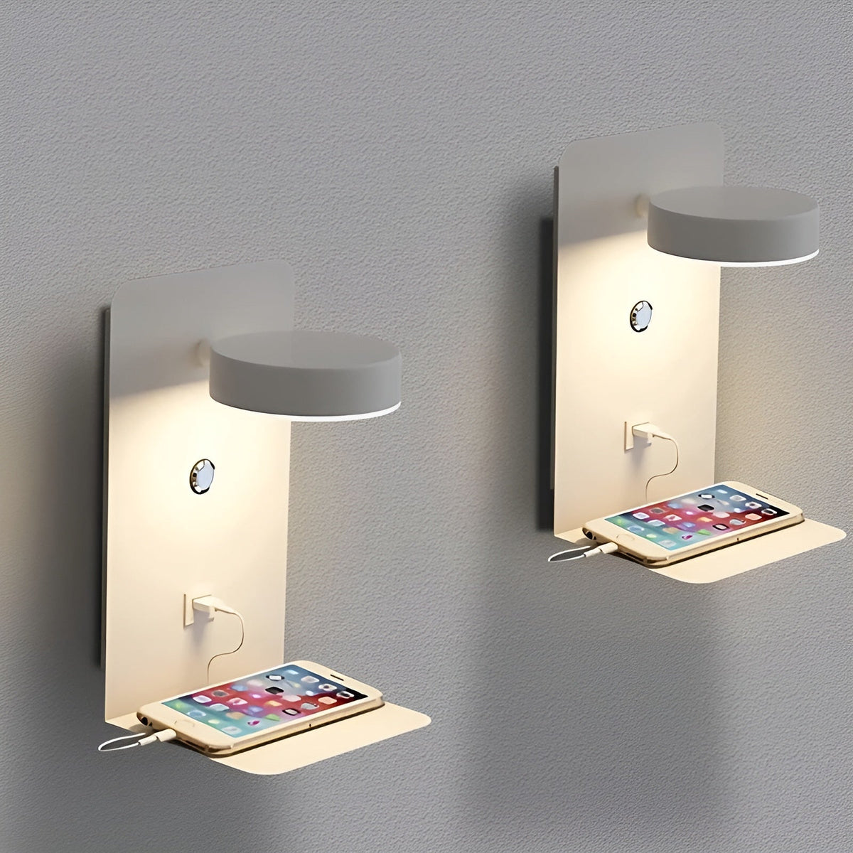 ChargeBright - LED Wall Lamp with USB Charging Port