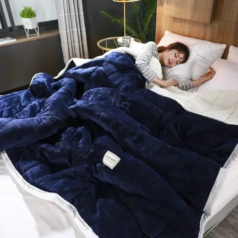 CoralLuxe - Thick Ultra-Soft Fleece Throw for Cold Nights