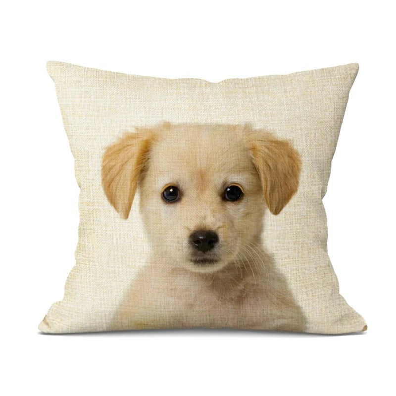 WhimsyWeave - Linen Animal Cushion Cover for Kids' Bedroom